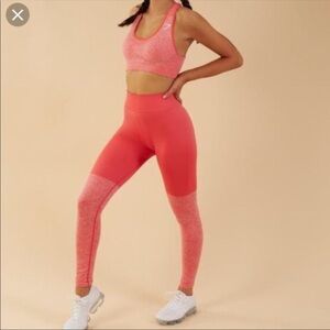 GYMSHARK Two Tone Seamless Leggings Pink